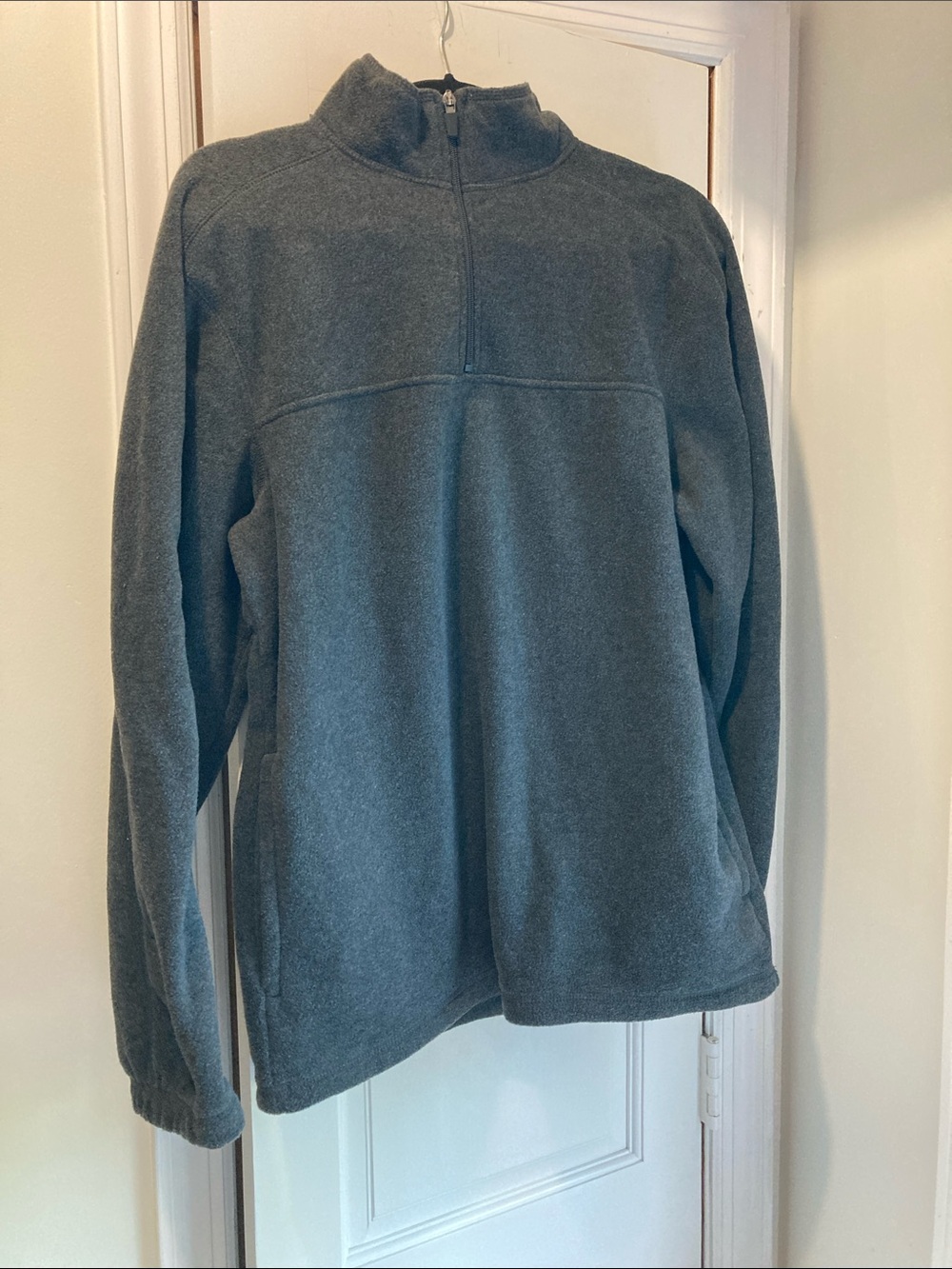 croft & barrow Men's Charcoal Gray Zip-Up Fleece Pullover